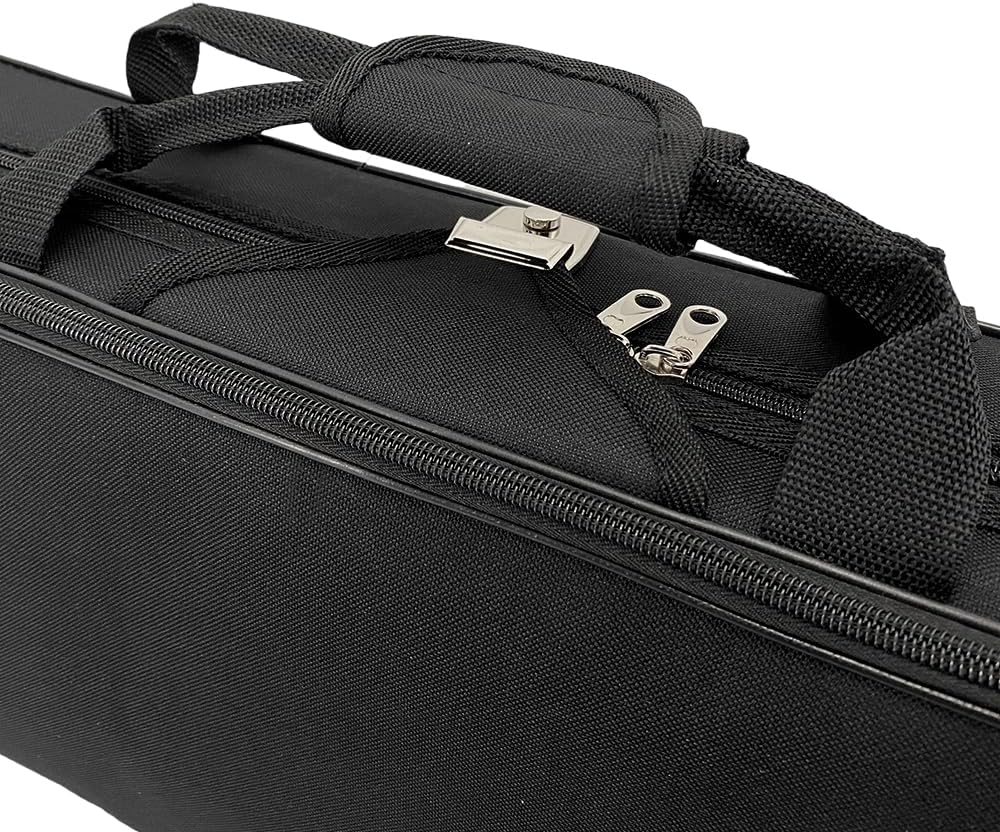 Vetimobato Oblong Violin Case 4/4 Full Size - Ultra Lightweight(1.62kg)Wooden Hard Shell Travel Case with 600D Nylon Raincoat,Plush Interior,2 Bow Holders,Hygrometer - Portable Violin Backpack(Black)