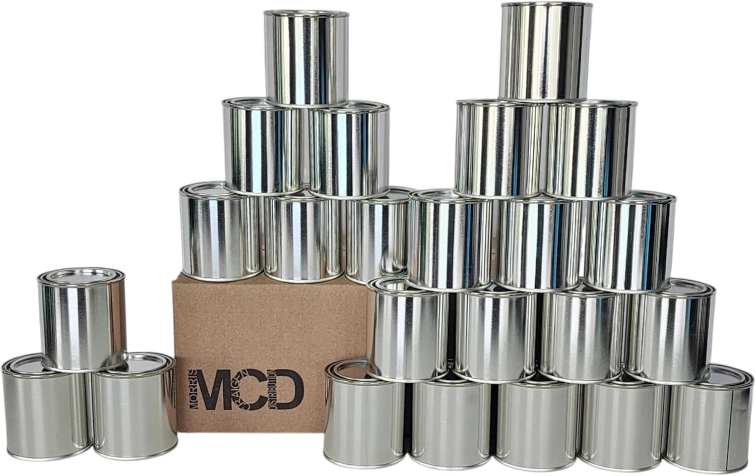 24 Pack ½ Pint Lined Paint Cans with Lids, Made in the USA with T5 Hardened US Steel, Empty, Gold Phenolic Lined, 90 lb. CWT, Storage Containers, Multipurpose, Rust Resistant, Arts, Crafts, DIY