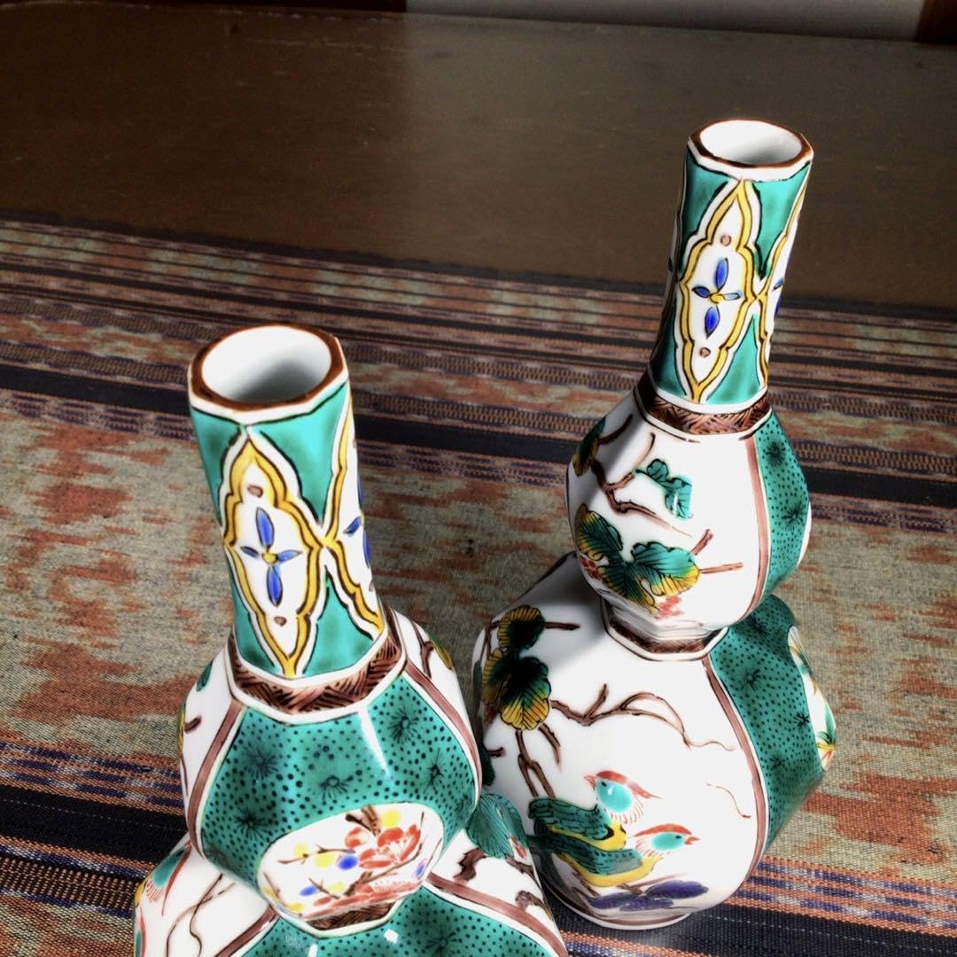 九谷焼 赤地 健 花瓶