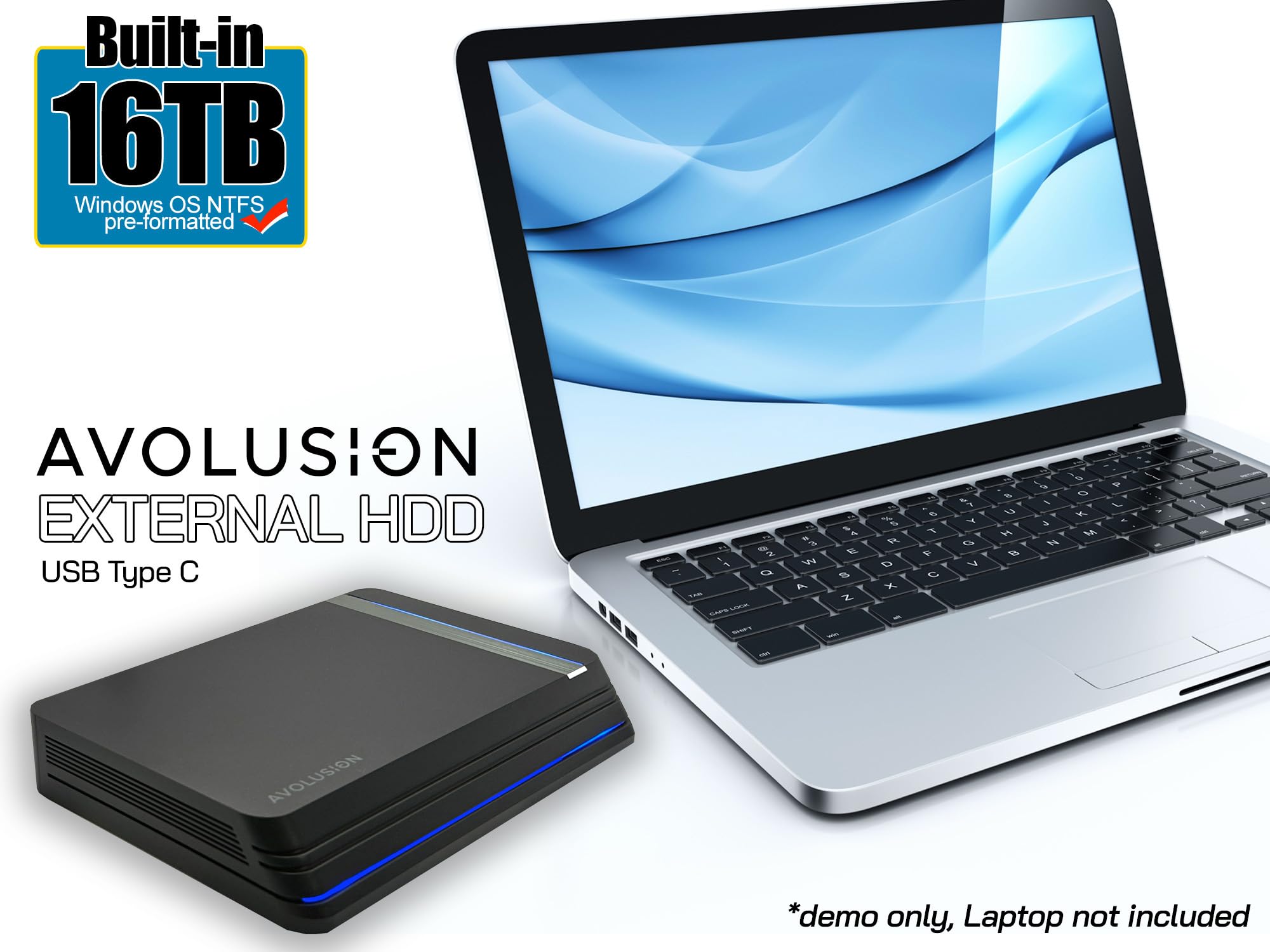 Avolusion PRO-X USB 3.0 External Hard Drive 16TB Renewed - Dettaglio