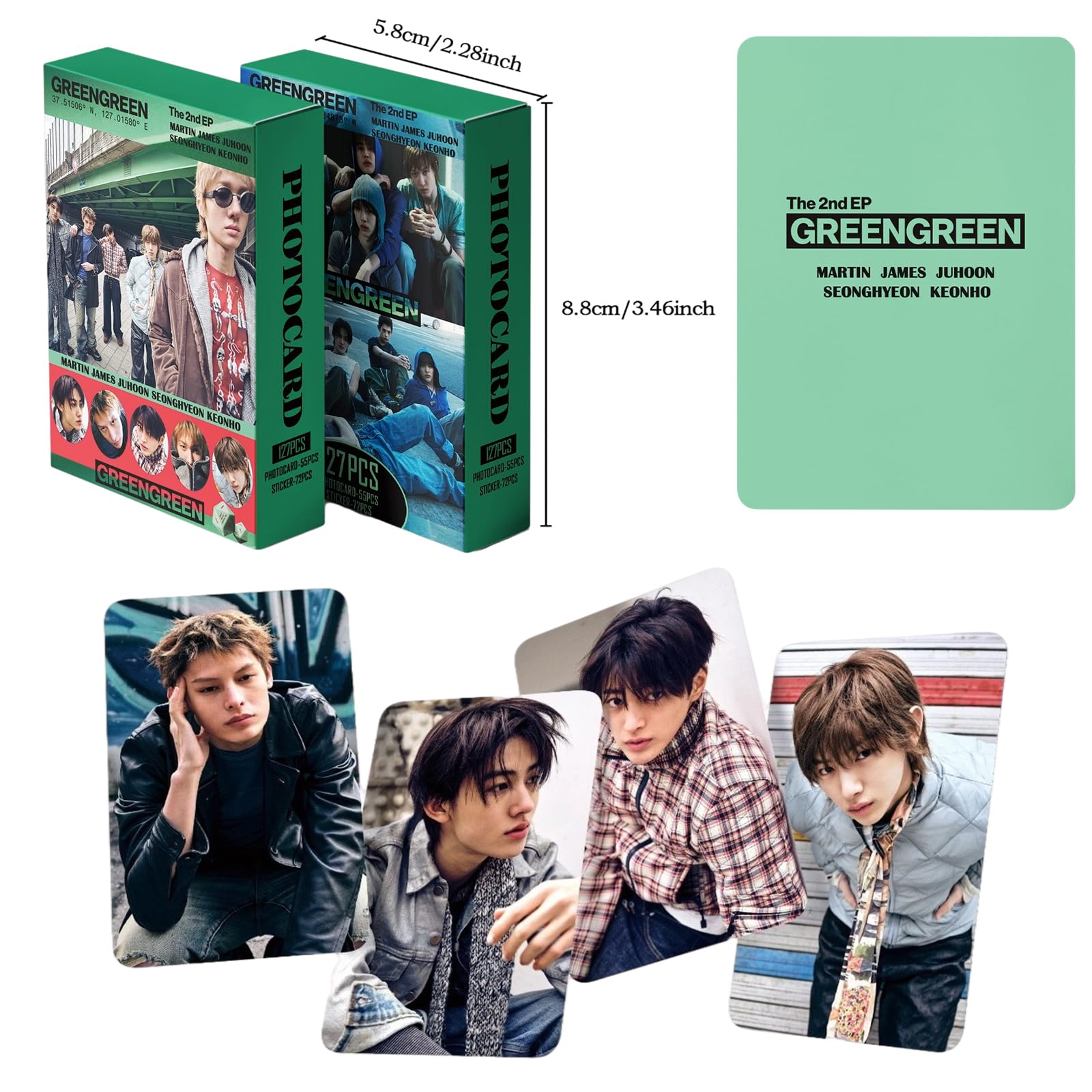 Amazon.com: 127pcs KPOP Photocards GREENGREEN Photo Cards 55pcs