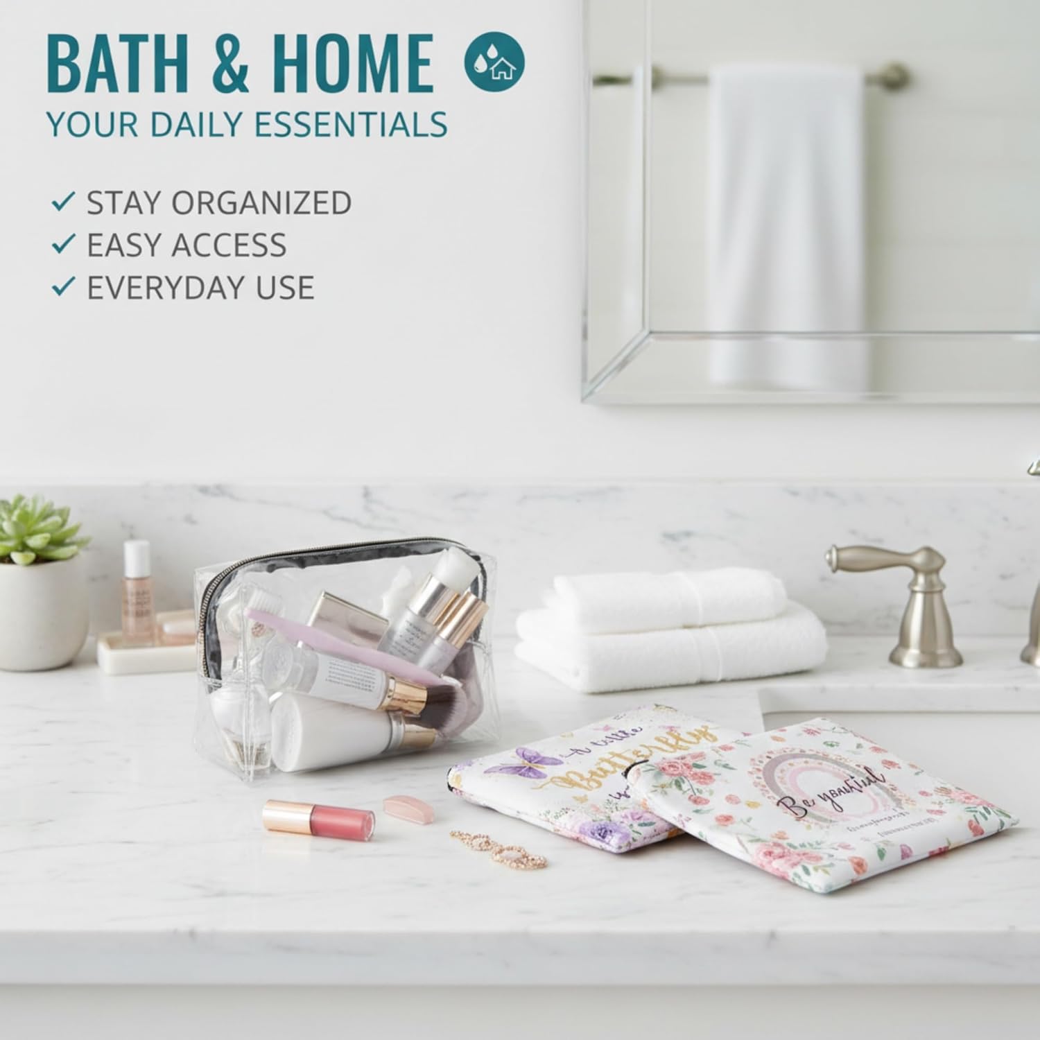 8PC Christian Makeup Bags Set with Bible Verses, Inspirational Cosmetic Pouches for Women, 8 Designs in 3 Sizes (19x14cm, 21x15cm, 22x17cm), Religious Christmas Presents - Image 5