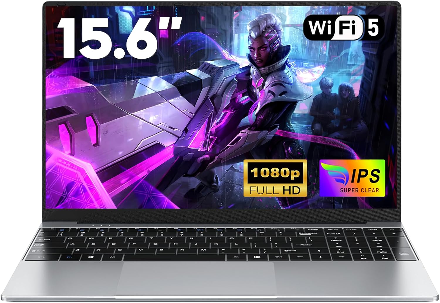 NAIKLULU 15.6 Pollici Pc Portatile i5 7Y54 Processore (1,2 a 3,2 Ghz), 16GB RAM 512GB SSD 2026 Laptop Computer Portatile, Tastiera Retroilluminata/Webcam/Touchpad/5000Mah