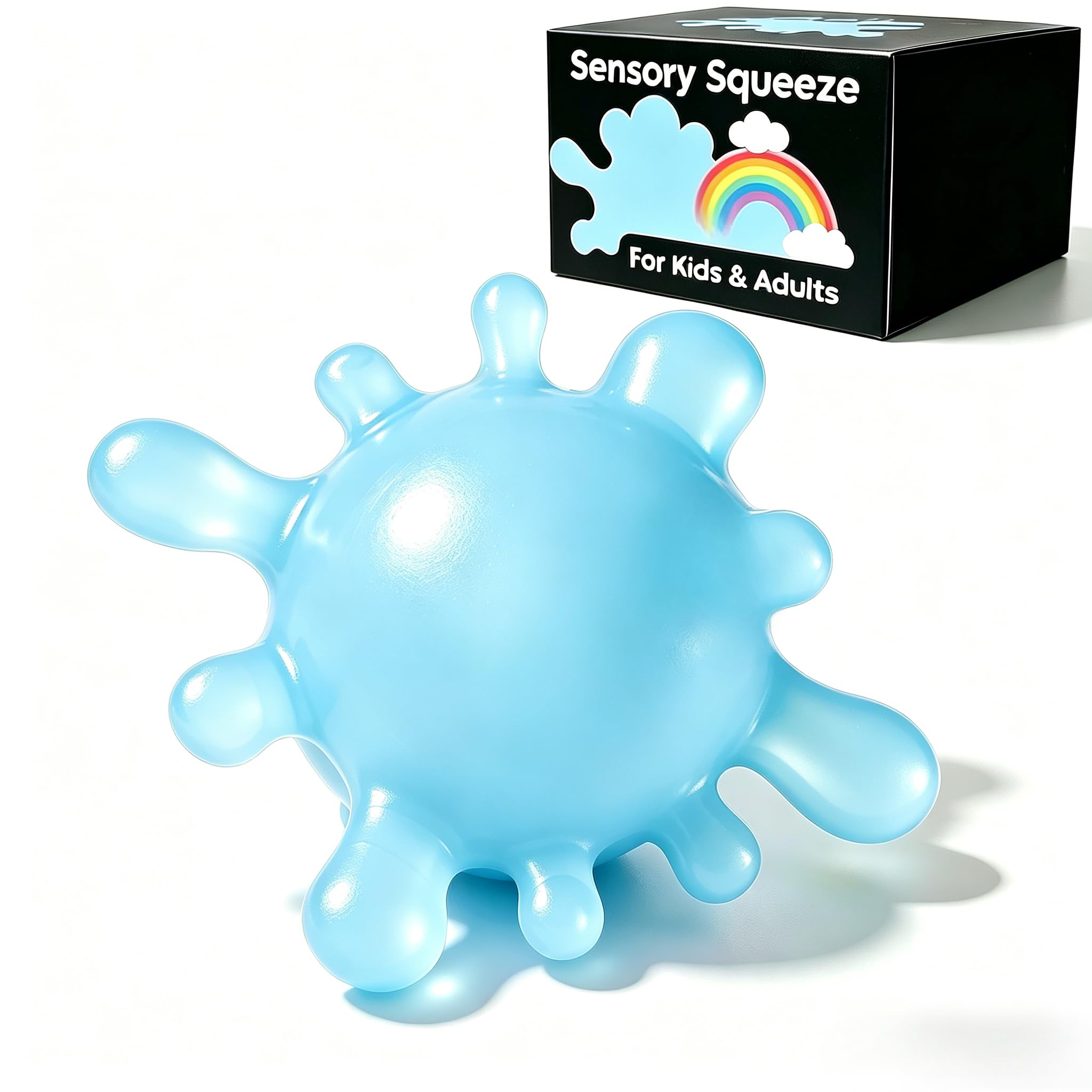 Photo 1 of 1 Pack Fidget Toys Stress Balls for Kids, Splat-Tastic Squishy Toy, Stress Splat Toy, Squishies Anxiety Stress Relief, Ice Squishy Stress Sensory Cube Malt Sugar Balls with Autism