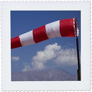 3dRose Wind Sock, Aviation, Vitacura Airport, Santiago, Chile - SA05 DWA0057 - David Wall 25x25 inch Quilt Square