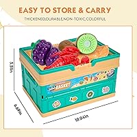 Vista 3 de 80 piezas de juego de cocina, juego de cocina de imitación para niños pequeños con ollas, sartenes, utensilios de cocina, alimentos, manta de Azul