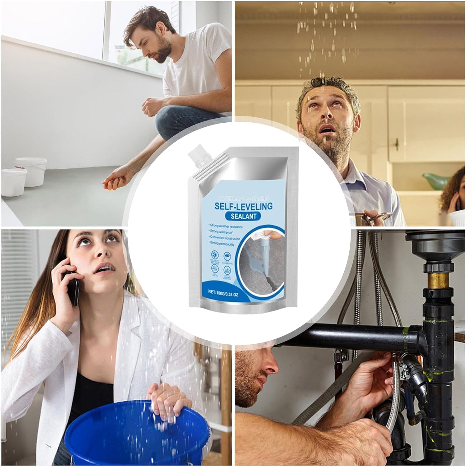 Concrete Crack Filler, Concrete Crack Sealant, Adhesive Sealant Foundation Hole Fixing for Construction Exterior Interior Landscaping Driveway Outdoor