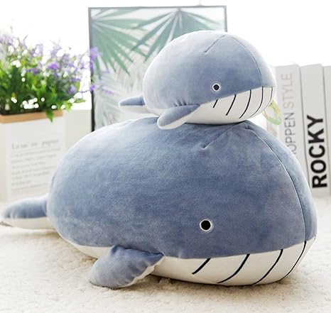 Amazon ぬいぐるみ 特大 グレー クジラ リアル 大きい 動物 おもちゃ ぬいぐるみ 抱き枕 キャラクター お誕生日プレゼント インテリア タイプ 縫い包み 置物 店飾り 子供 56 女の子 男の子 ふわふわ 贈り物 人形 ギフト 誕生日ギフト 飾り物 安眠枕 クッション ロング
