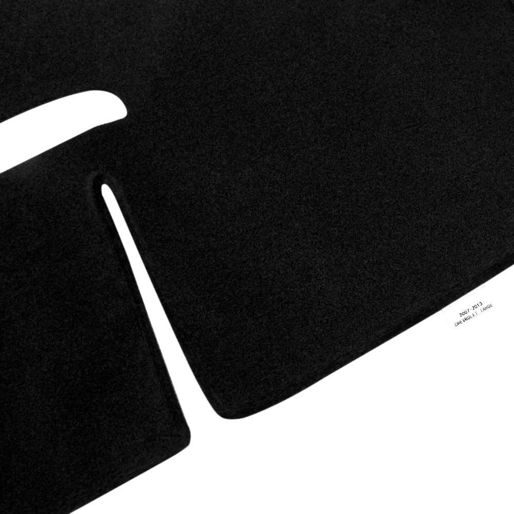 USWT JIAKANUO Auto Car Dashboard Dash Board Cover Mat Fit Chevy Tahoe 2007-2014, Avalanche Silverado 1500 LTZ 2007-2013,GMC Yukon All Models 2007-2014 (Black MR-024) 1