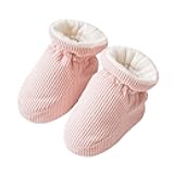 KARUNEL Baby Booties Newborn Fleece Cozy Soft Warm Crib Shoes Ankle Boots for Infant Boys Girls