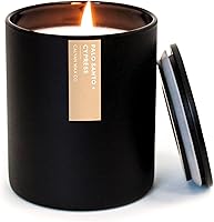 Vista 11 de Calyan Wax Co. Vela perfumada de palo de rosa y ámbar – 75 horas de combustión – Velas de cera de soja no tóxicas de lujo – Vela en tarro negro