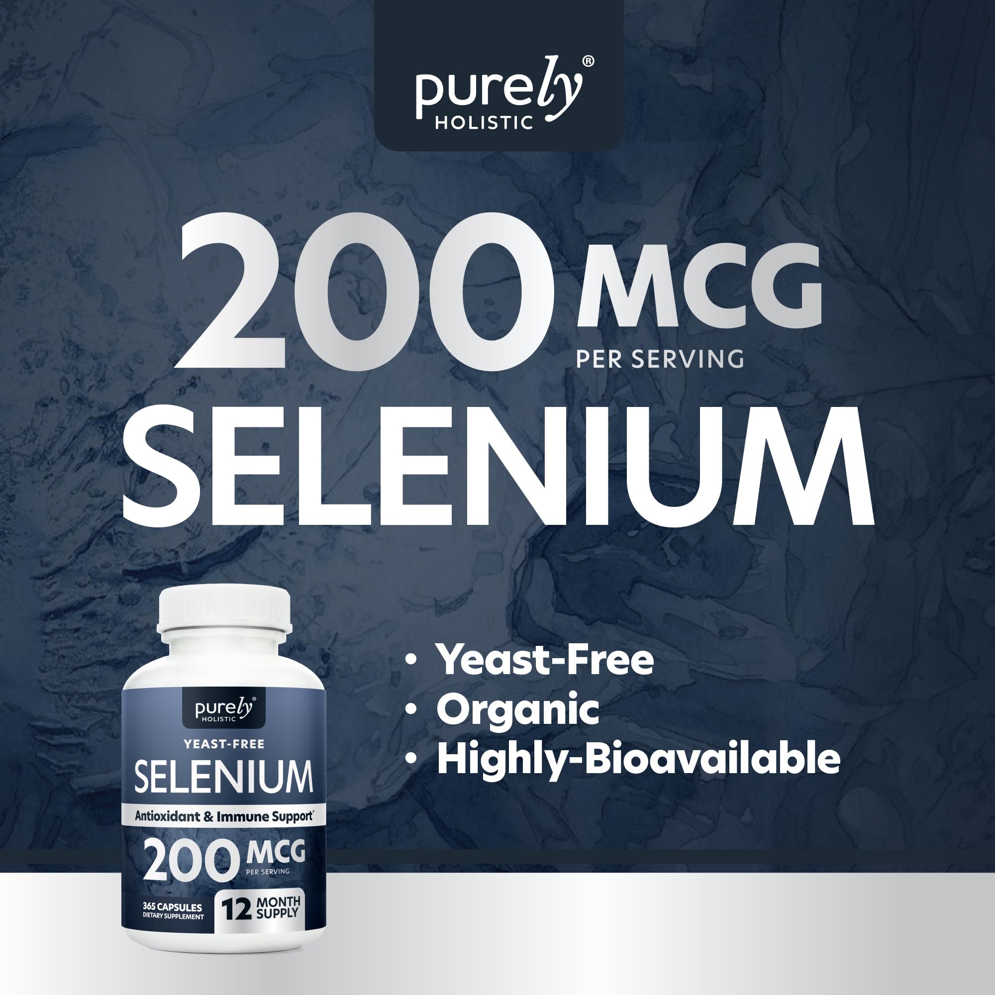 Selenium 200mcg Capsules, 1 Year Supply, Yeast-Free Selenomethionine, Vegan — Amazon image 2