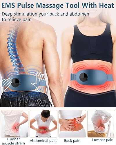 Miniatura 2 de Masajeador de espalda con calor, almohadilla térmica portátil inalámbrica para aliviar el dolor de espalda, tejido profundo, masajeador inferior