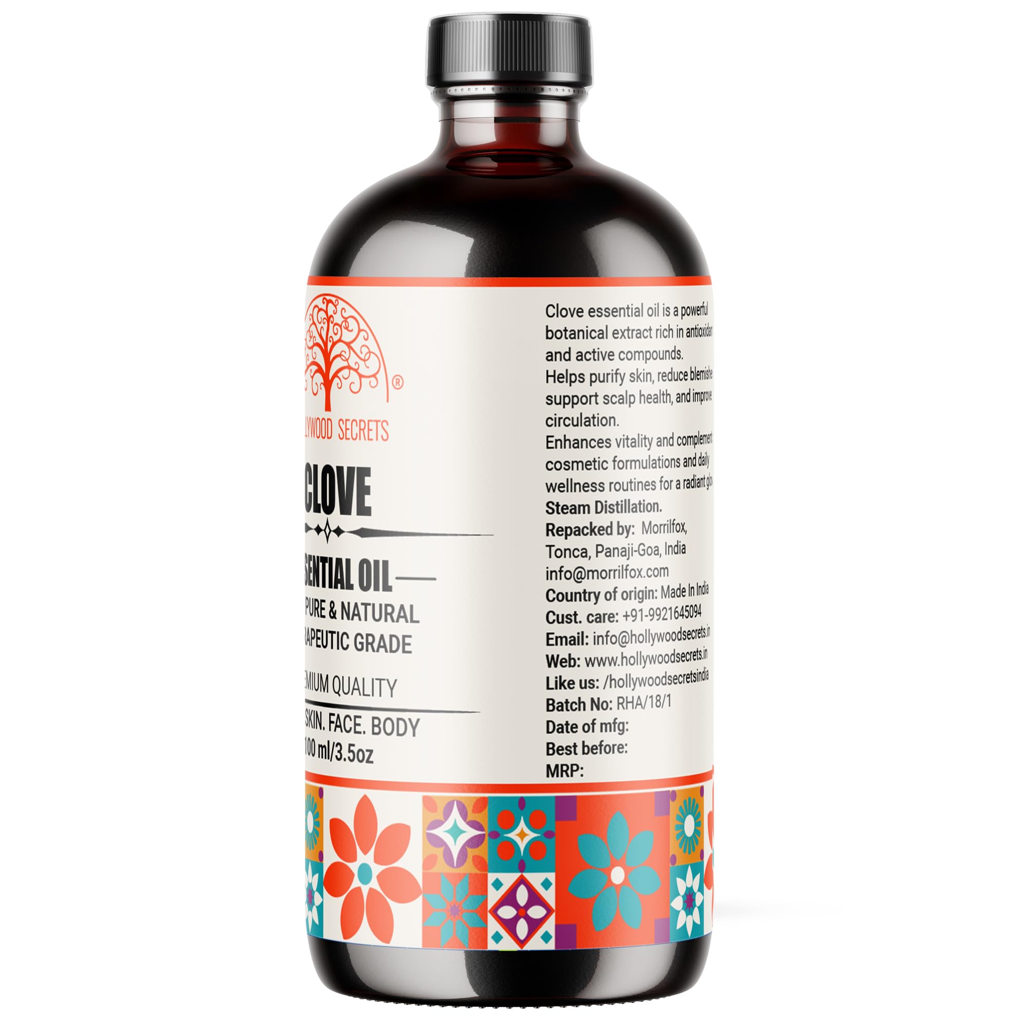 Hollywood Secrets Pure Clove Essential Oil Therapeutic Grade 100ml 1