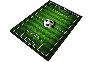 Kids Soccer Field Rug: Perfect for Young Sports Enthusiasts' Bedrooms and Play Areas