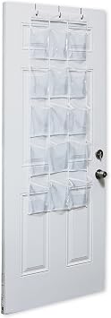 Simple Houseware 2-Pack Clear Over the Door Hanging Pantry Organizer (52 x 18) with 15 Pockets Each, Cabinet Hanging Storage for Kitchen