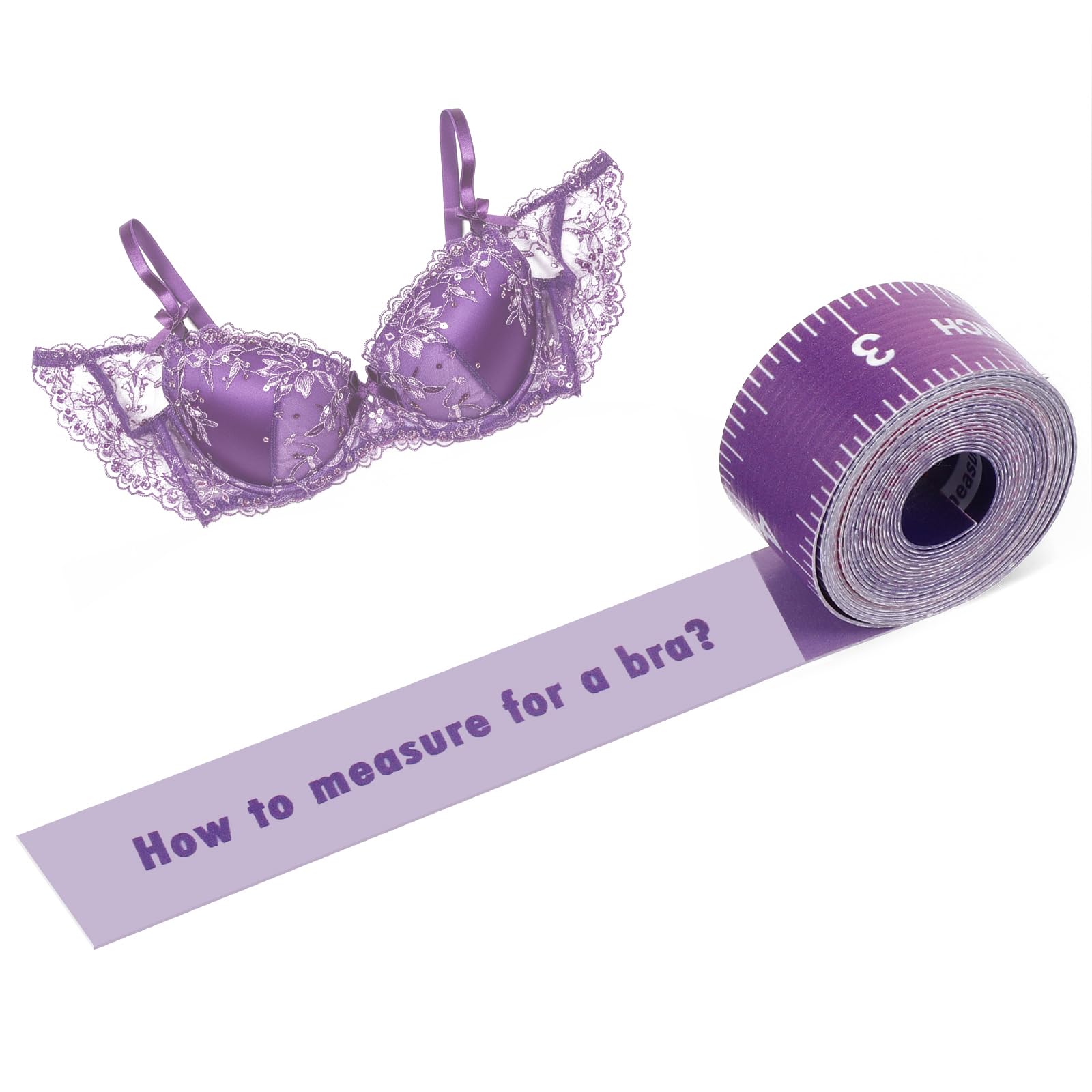 Bust Measure Tape, Body Bust Measure Tape, 60 Inch Chest Measurement Tapes, Body Measuring Tapes for Women and Girls (Purple)