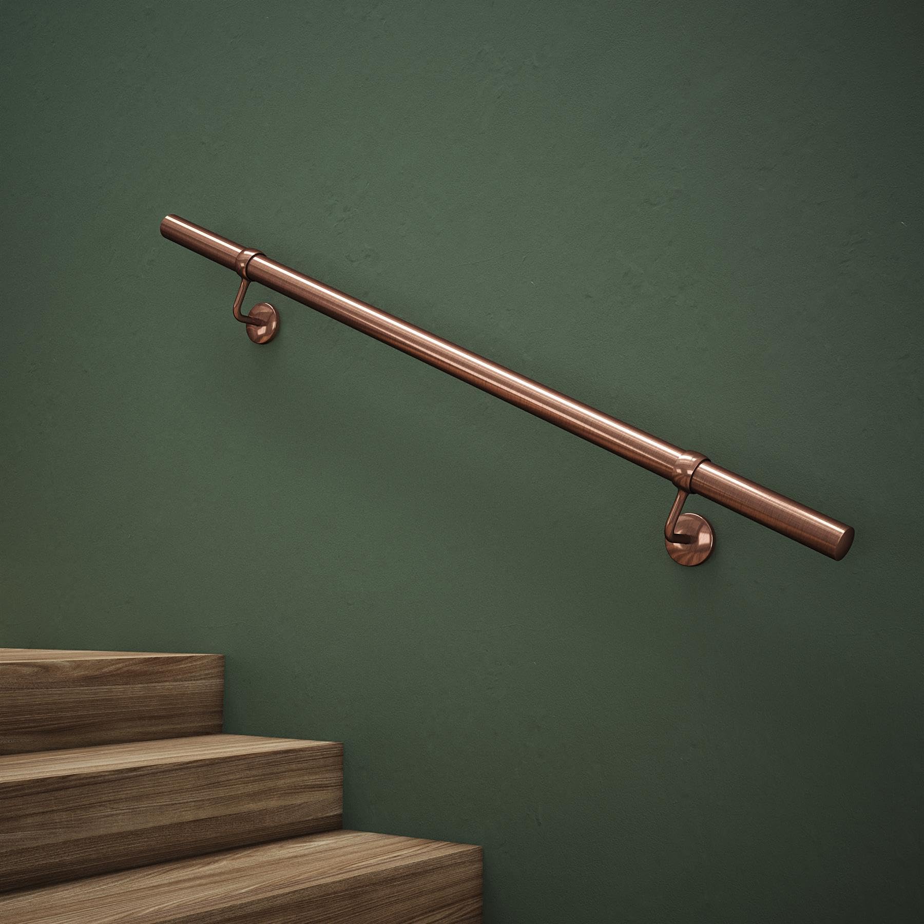 Antique Copper Stair Hand Rail Kit 1.2M from B&Q