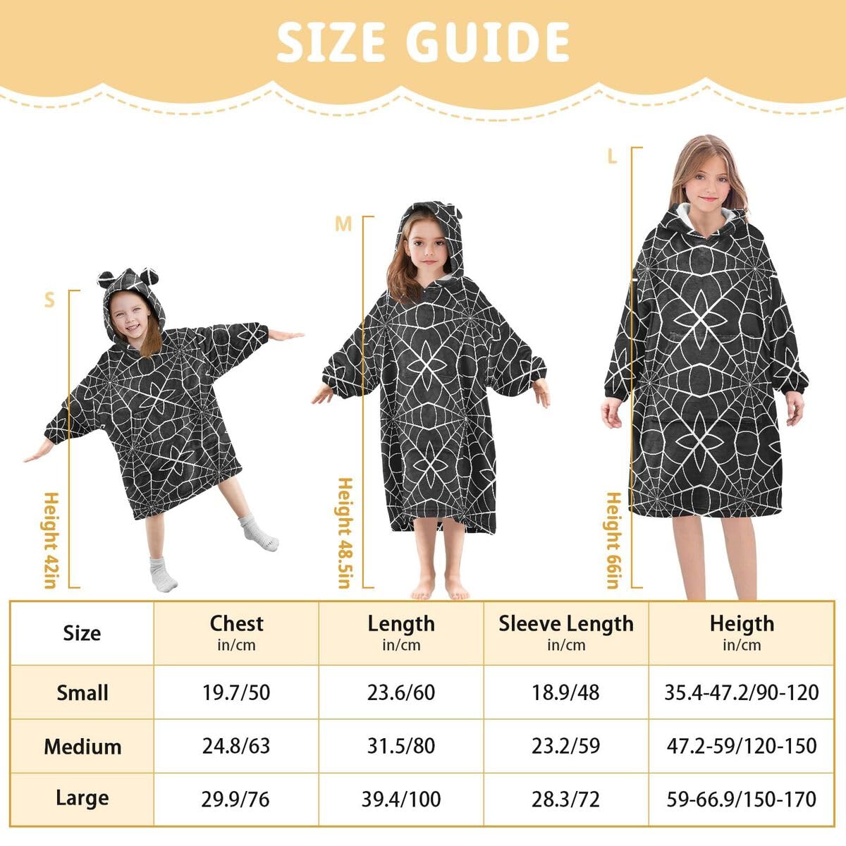 Pajęczyna pajęczyna ciemna dziecięca bluza z kapturem, oversize, sweter, Halloween, gotycki, dla chłopców i dziewcząt w wieku 3-14 lat