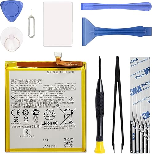 GREEN FUSION Solo para reemplazo de batería Moto G8 Plus, con video tutorial, batería KD40 para Moto G8 Plus, con kit de herramientas de reparación