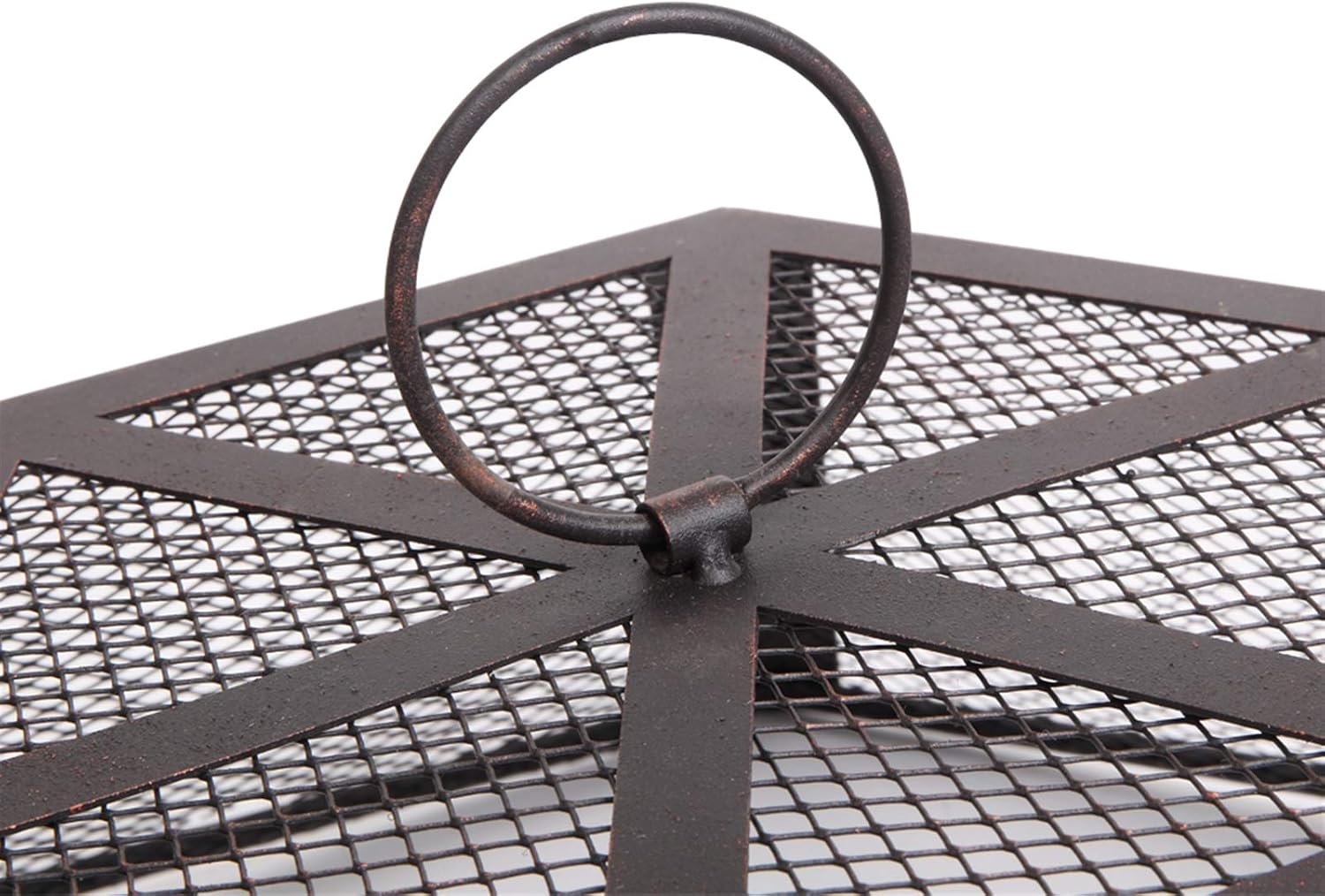 Bonnlo Small Portable Fire Pit Outdoor Fire Pit Wood Burning Fire Pit Square Steel Fire Bowl with Spark Screen and Poker for Outside Patio, Backyard 22-Inch