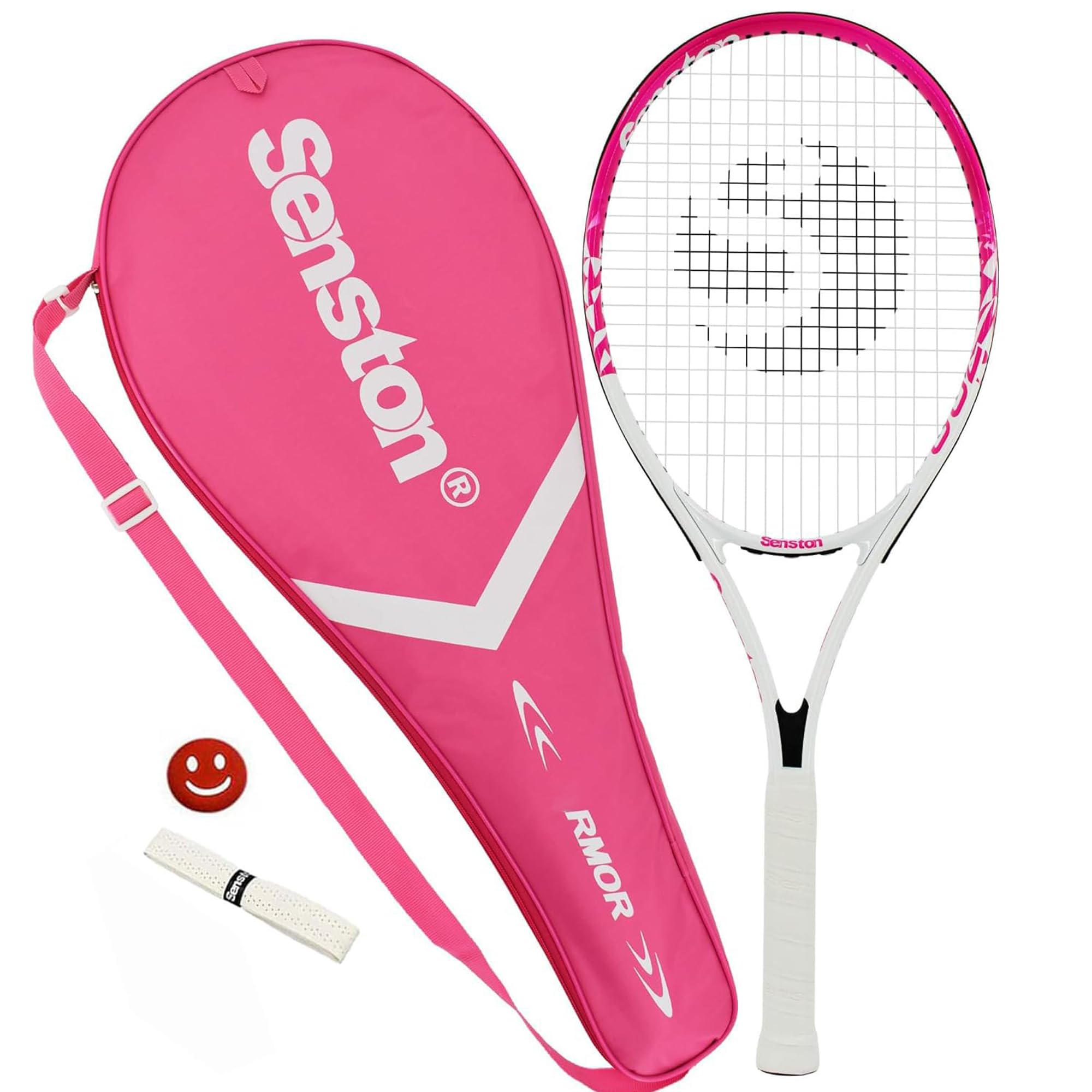 Senston 27 inch Tennis Racket for Adults 1 Pack Tennis Racket Set Tennis Overgrip, Vibration Damper