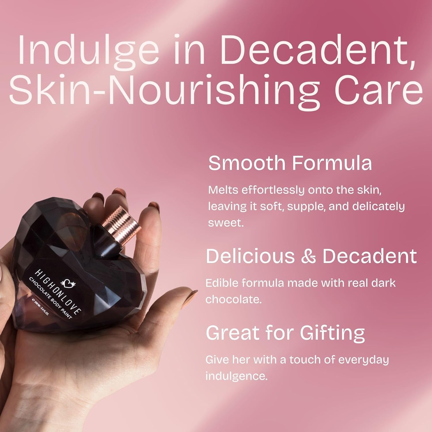 Dark Chocolate Body Paint - Vegan, All Natural Body & Face Paint Made with Real Cocoa and Hemp Seed Oil - Ingestible, Easy to Clean & Safe for Sensitive Skin (100ml)