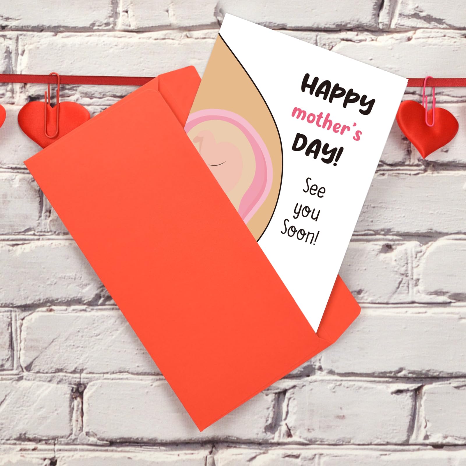 Ithmahco Cute First Mother's Day Card, Expecting Mothers Day Card, Mothers Day Gift for Pregnant Wife, Happy Mother Day from the Bump? First Mother's Day Gifts For New Mom Expecting Mom