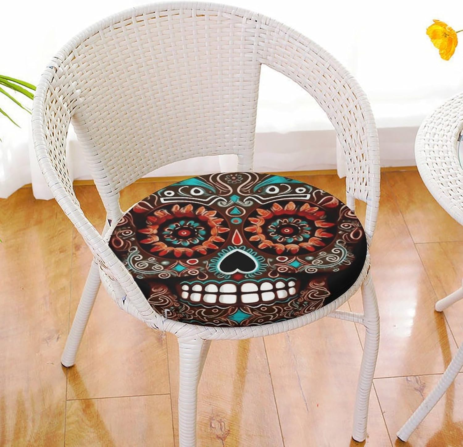 Chair Seat Covers Round Chair Covers Washable Seat Slipcovers Cushion Cover Removable Cushion Slipcover for Dining Chairs Chair Protectors Cover for Home Kitchen