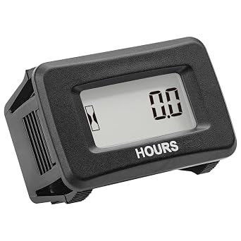 Runleader Digital Hour Meter for Maintenance,AC/DC 5V to 277V for Riding Lawn Mower Generator Compressor Tractor Golf Cart Motorhome Snowmobile etc.