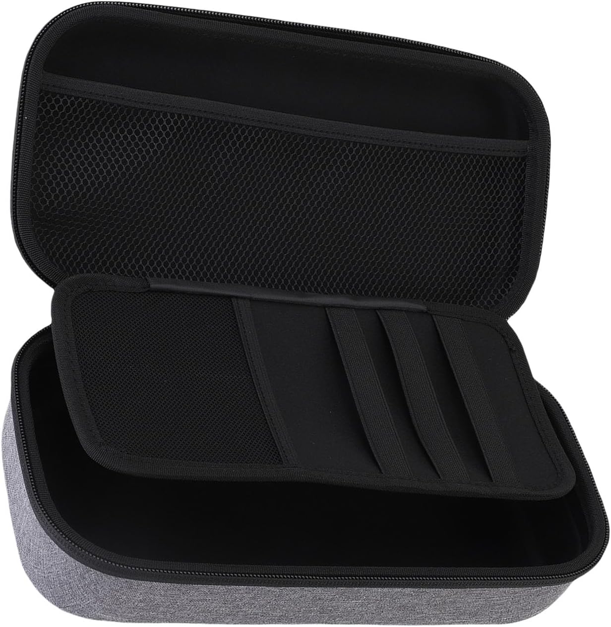 Glove Holder Case Grey Portable Shockproof Organizer for Sports Accessories 11x5.4x3.2in