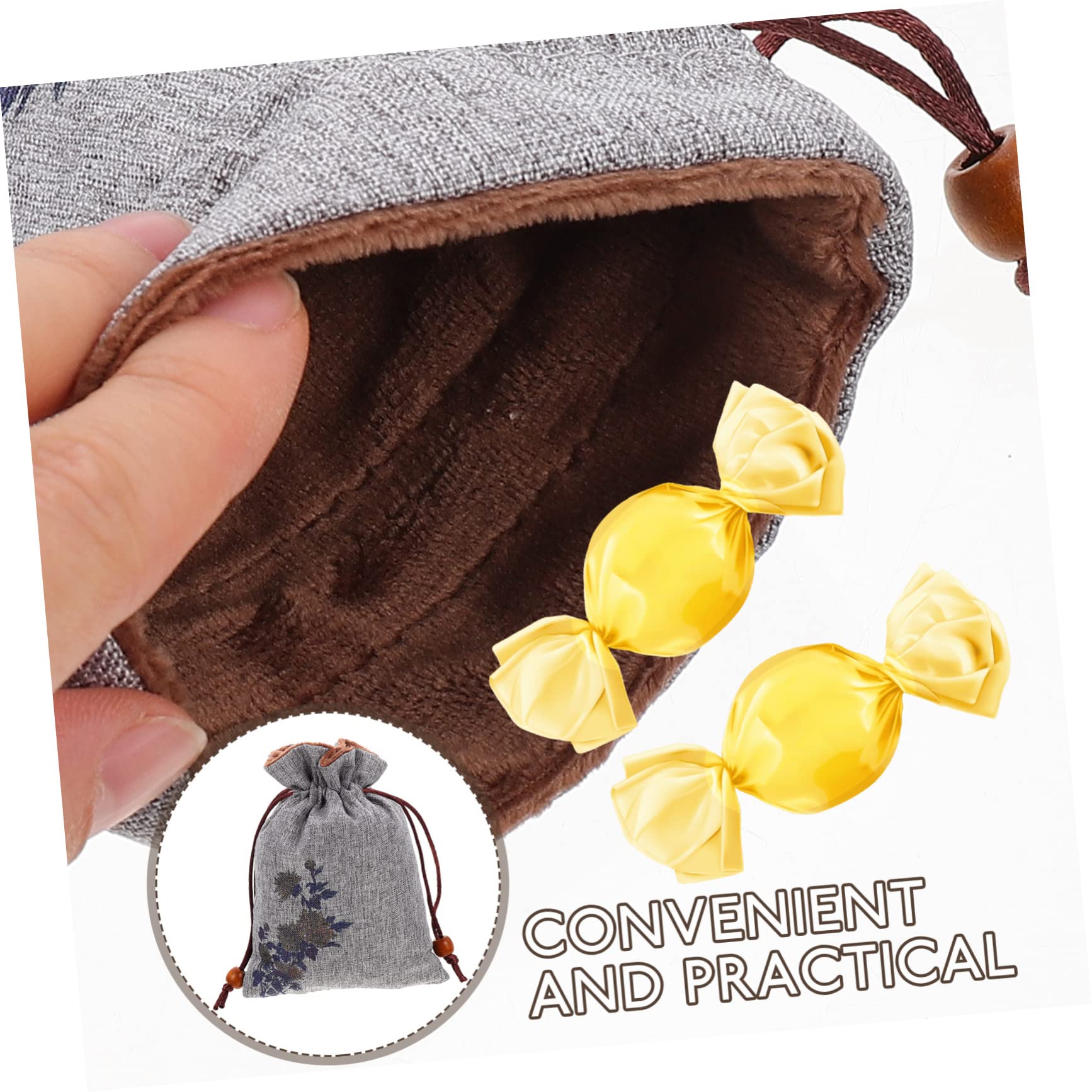 Didiseaon 5 Set Di Sacchetti in Tessuto Con Coulisse Per Conservare Biscotti E Caramelle Per Feste Di Ragazze Stampa A Trasferimento Termico 2 Pezzi * 5