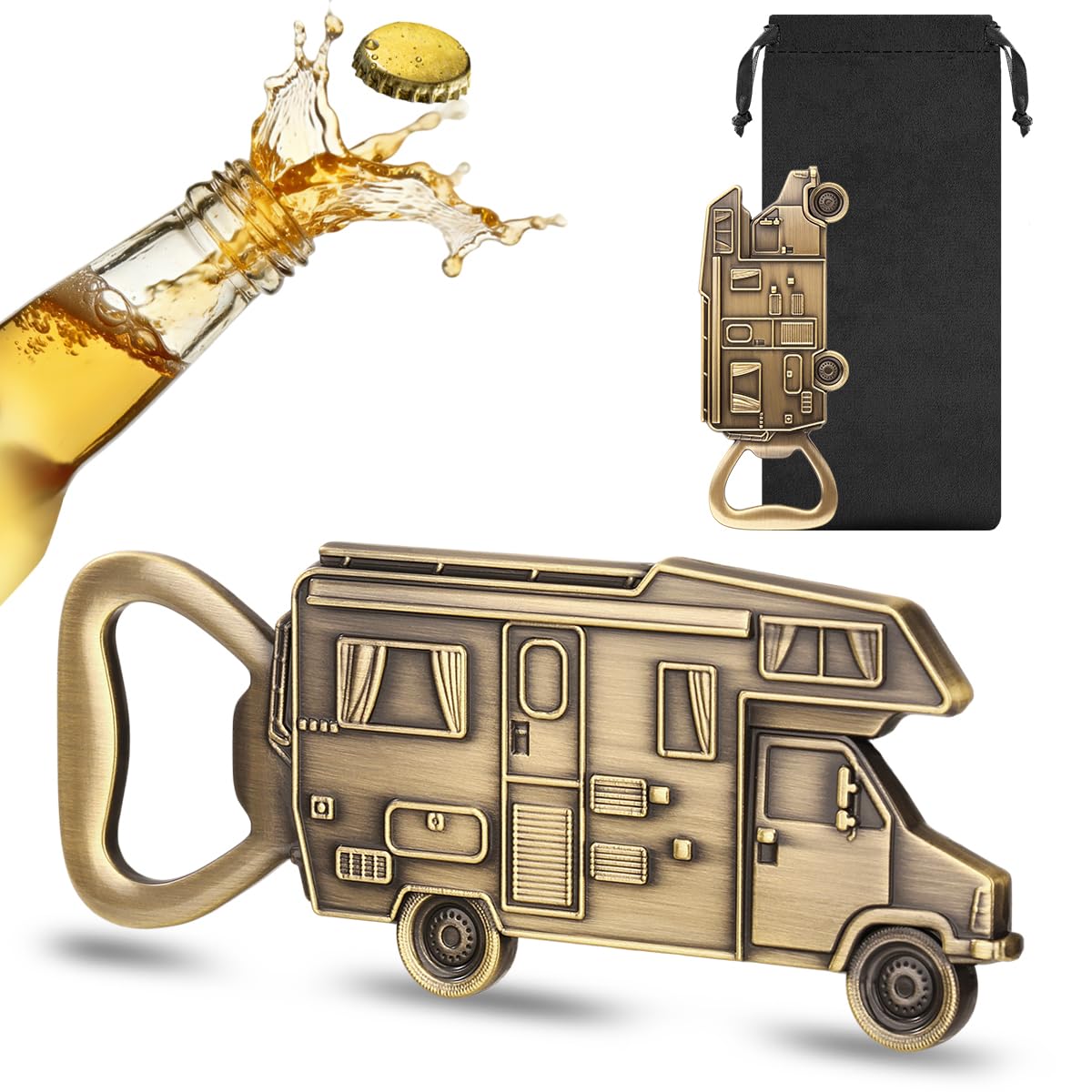 LULLEA Campervan Bottle Opener, Motorhome Gifts for Men Women