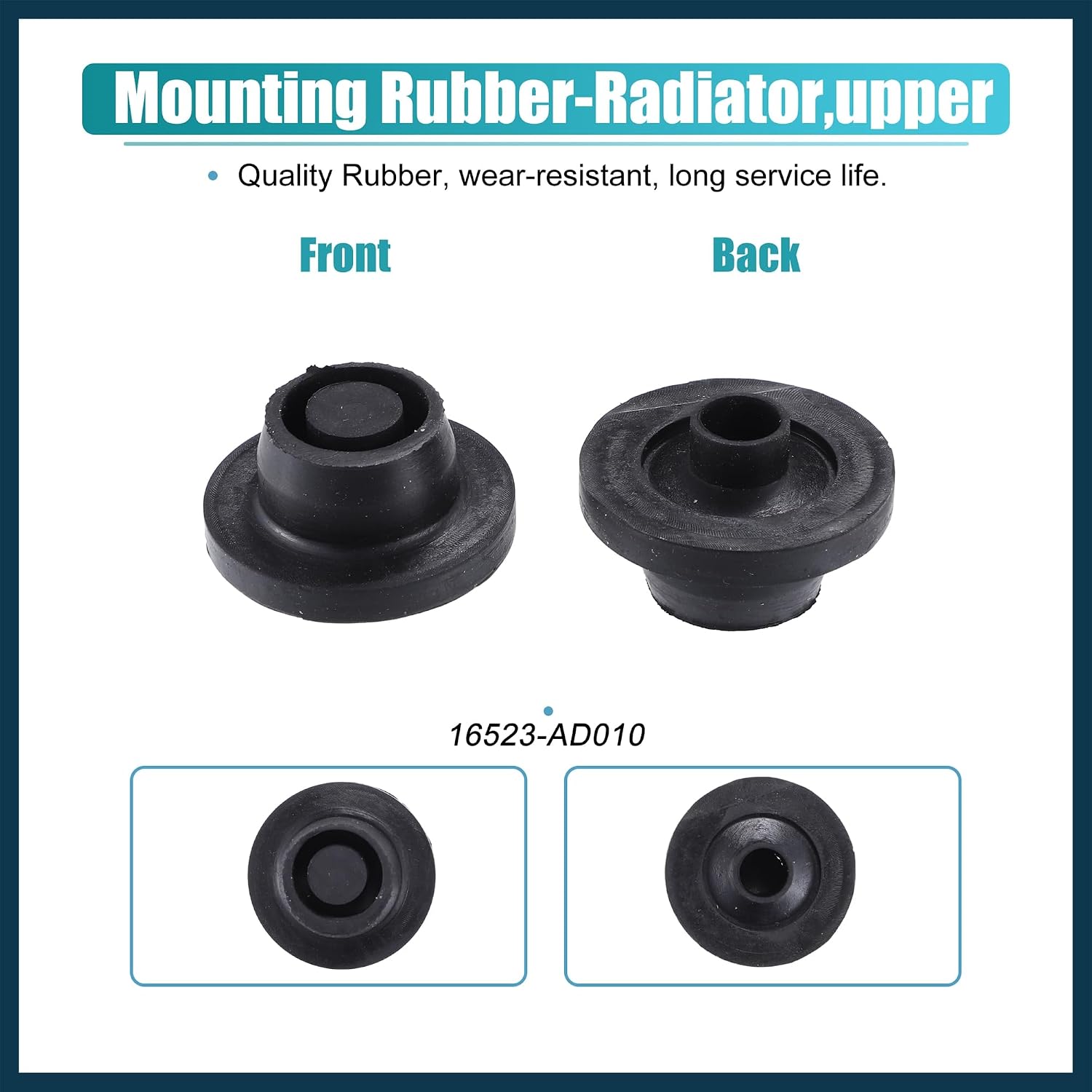 2pcs Upper Rubber Cushion Bushing Radiator Mount Insulator for Toyota Avalon 05-18 for Toyota Camry 07-17 for Toyota Venza 09-15 for Toyota Highlander 2010-2019 Automotive Parts