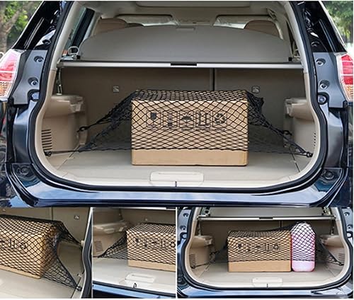 Miniatura 7 de Para Toyota Land Cruiser Prado J150 FJ150 2010 2018 276in276in 4 ganchos para maletero de coche red de carga de malla organizadora