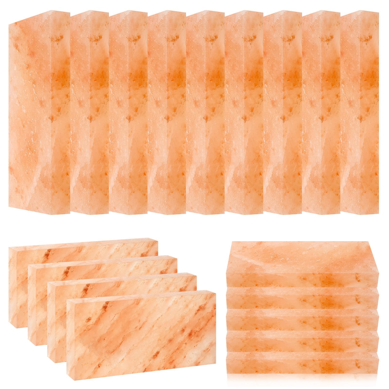 Photo 1 of ***DAMAGED - SEE NOTES/PICTURES***Swiffen 18 Pcs Himalayan Salt Tiles for Sauna, 8 x 4 x 1 Inches, Pink