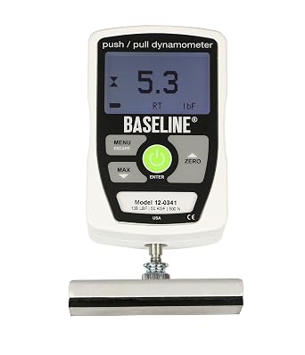 Baseline 12-0341 Manual Muscle Testers, Electronic, Includes 3 Push, 2 Pull Attachments, 100 lb Capacity