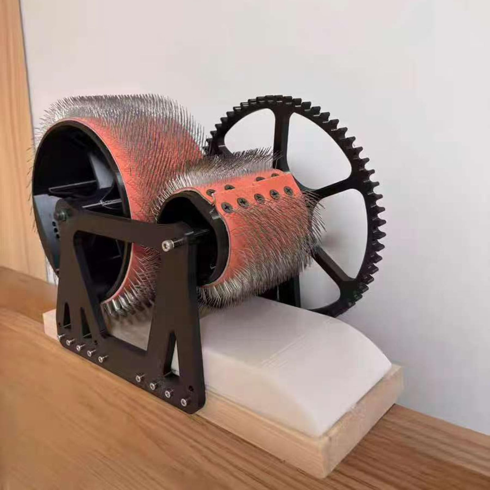 Wollfaser-TrommelkäMmmaschine – Manuelle Diy-Maschine Mit Walze Und Nylonlager – Effizientes Mischen Von Wolle, Ideal Zum Spinnen Und Basteln Von Diy-Wollfilz Tiere