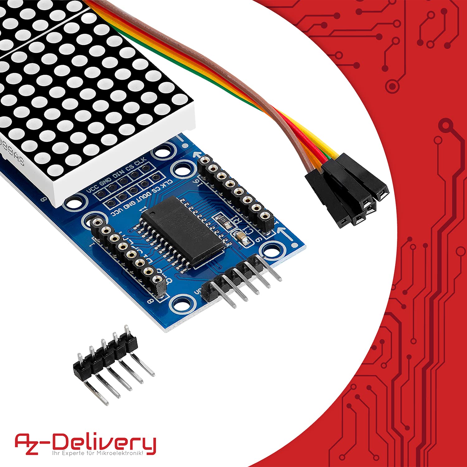 AZDelivery 5 X MAX7219 8x32 4 In 1 Dot Matrix LED Display Modulo - Foto 5