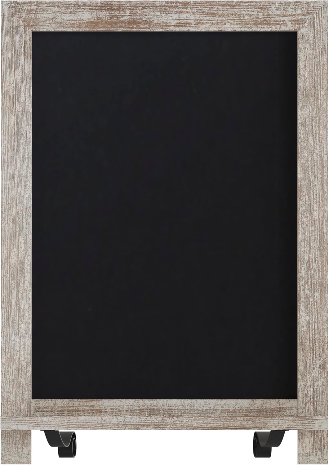 EMMA + OLIVER Burke Tabletop Chalkboard - Weathered Frame - Magnetic Drawing Surface - Folding Legs - Can be Wall Mounted - 12"x17" - Easy to Clean - Set of 10