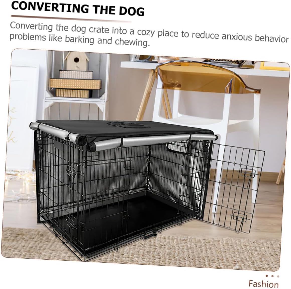 Dog Kennel Cover Privacy Pet Crate Oxford Cloth Weatherproof Indoor Outdoor Easy to Use Store