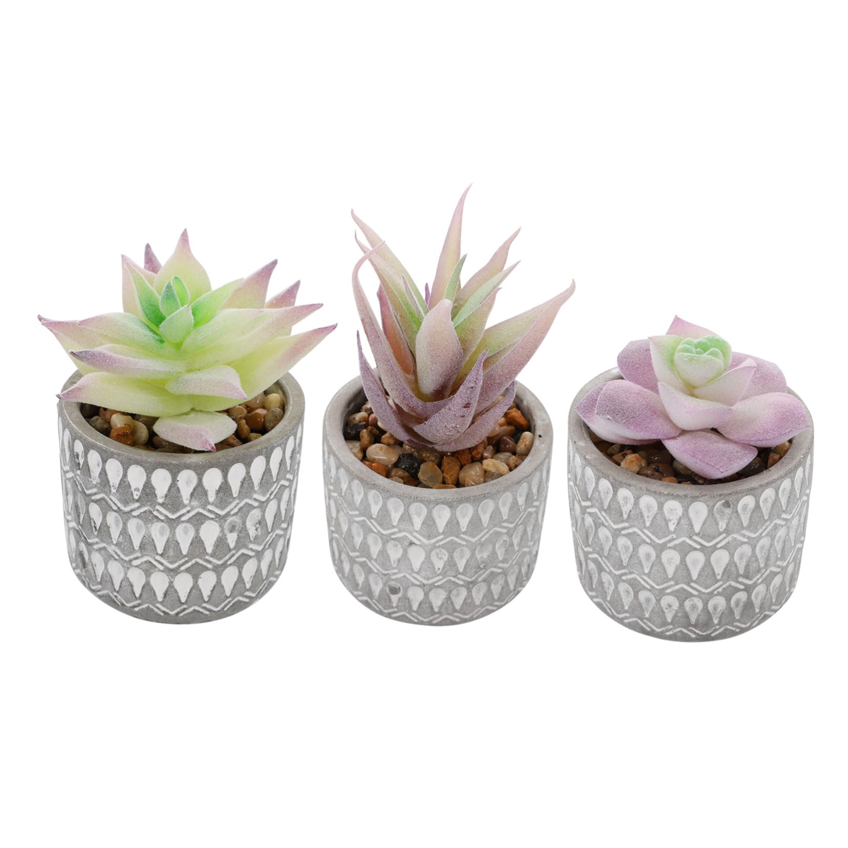 3 pezzi Piante Grasse Finte in Vaso Simulazione Realistica Decorazione per e Bar Piante Finte Piccole per Interni con Effetto e Atmosfera Accogliente