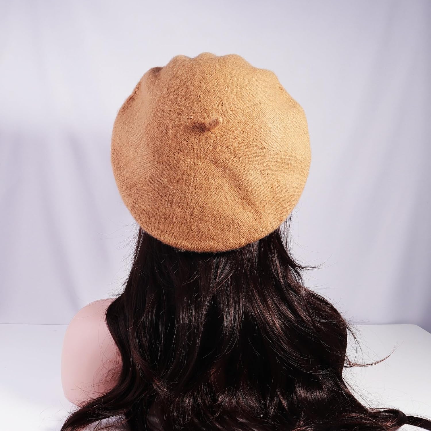 French Style Acrylic Beret - Solid Color Wool-Look Classic Winter Beanie Hat