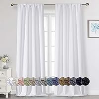 Vista 64 de Cortinas opacas para dormitorio, sala de estar, juego de 2 paneles de 54 pulgadas de largo, cortinas de oscurecimiento de habitación con aislamiento