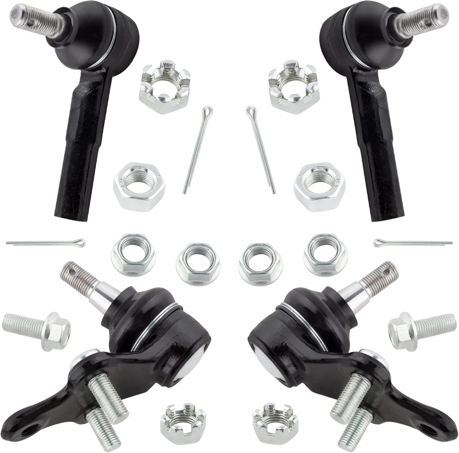 BOXI 4pcs Front Lower Ball joints Outer Tie Rods Fit for Toyota Paseo 1992 1993 1994 1995 1996 1997 1998 / for Toyota Tercel 1991 1992 1993 1994 1995 1996 1997 1998 1999 | K9740 K9741 ES3353