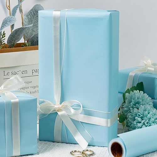 Miniatura 7 de Garbendy Rollo de papel de regalo de color sólido perlado brillante, perfecto para bodas, día de San Valentín, cumpleaños, Navidad, baby shower,