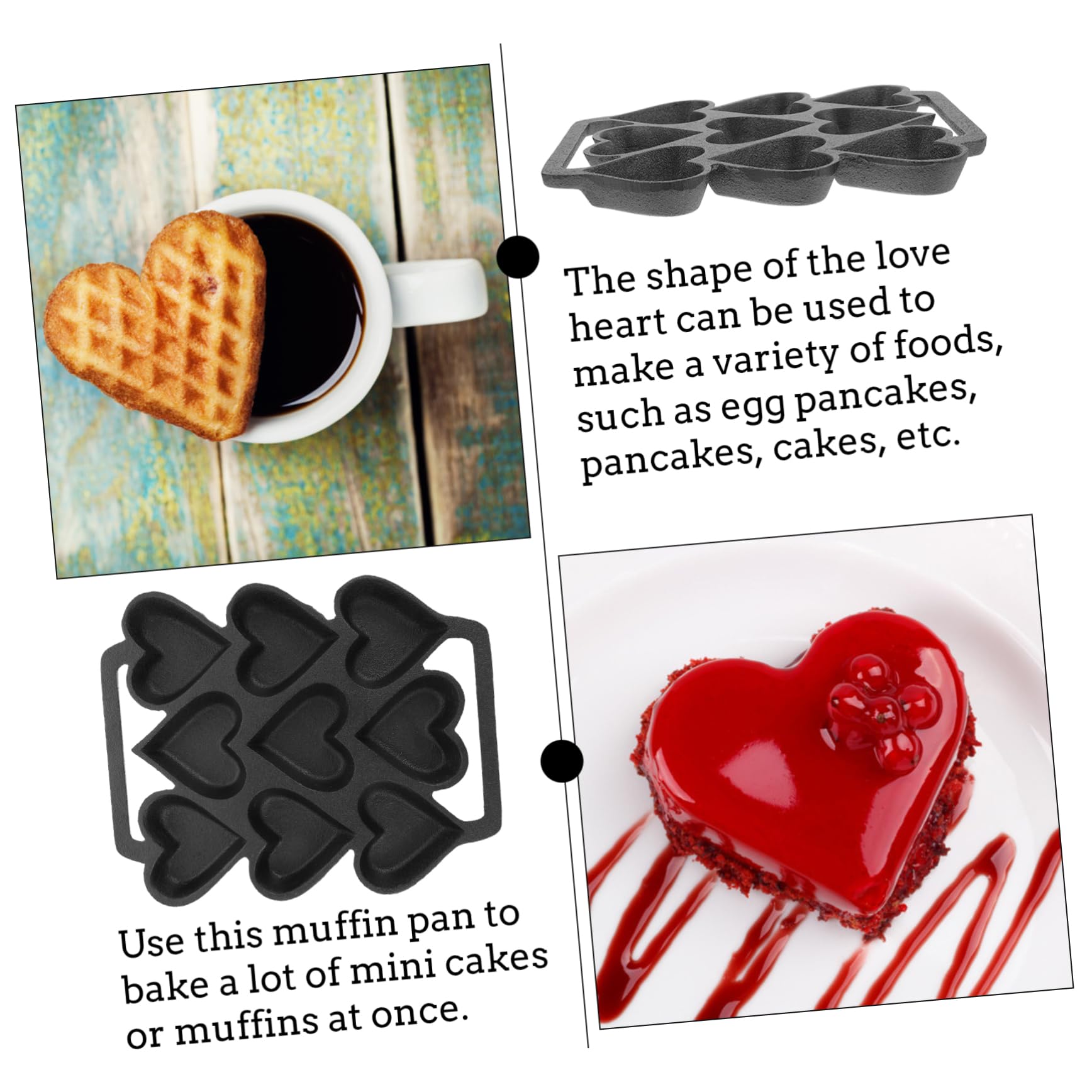 IMIKEYA Moule À Gâteau En Forme De Cœur Moule À Gâteau Antiadhésif Pour Des Desserts Sains
