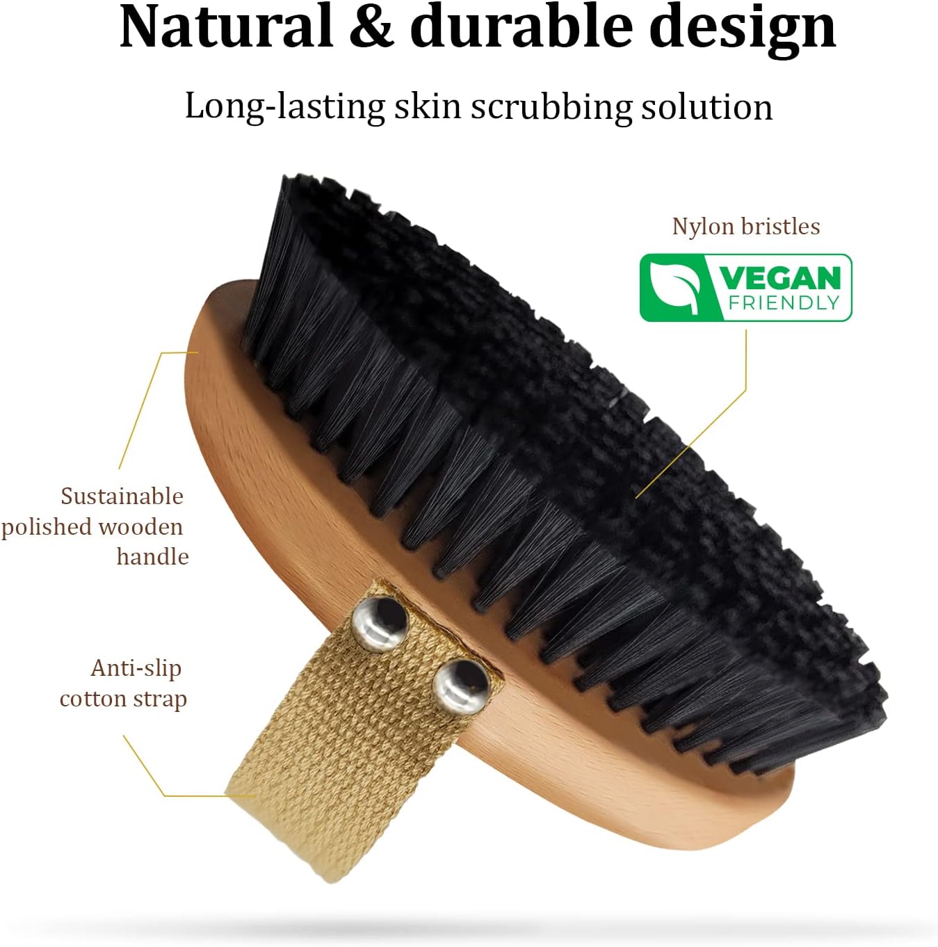 Brush on dry skin