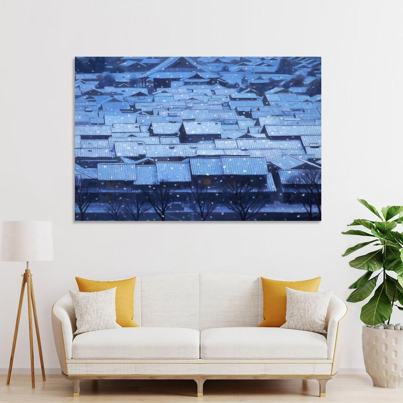 Amazon.co.jp: 画家・東山魁夷『年暮る』ポスター プリント モダン