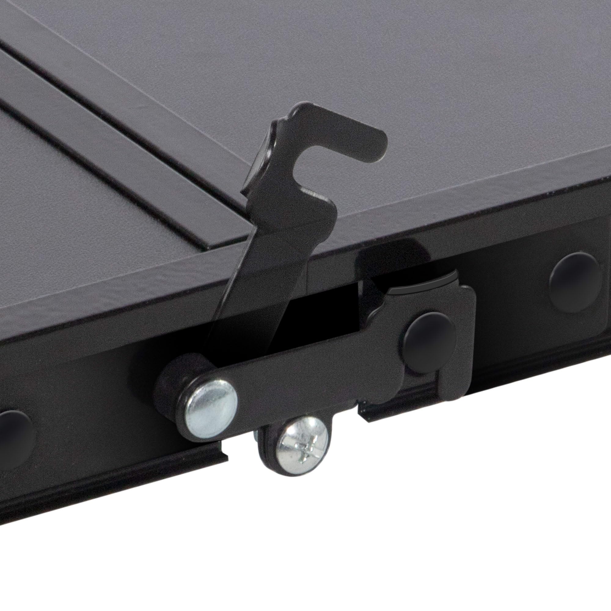 AKTIVE Mesa plegable pequeña, Negro, 60x45x27/56 cm, Altura ajustable, Topes antideslizantes, Soporta 30 kg, Asas transporte, Incluye red auxiliar desmontable, Mesas de camping, Playa, Jardín (63086)